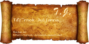 Tárnok Julianna névjegykártya