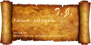 Tárnok Julianna névjegykártya